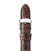 MICHELE 18mm Chocolate Alligator Strap